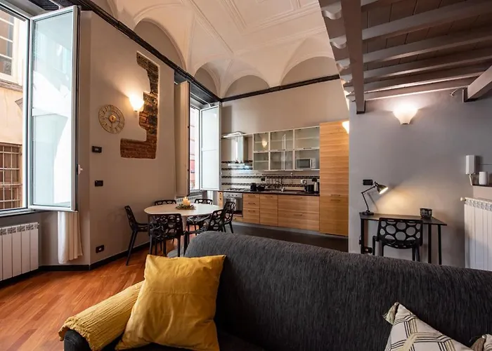 Elegant Two-Level Apartment With In-Room Tub
